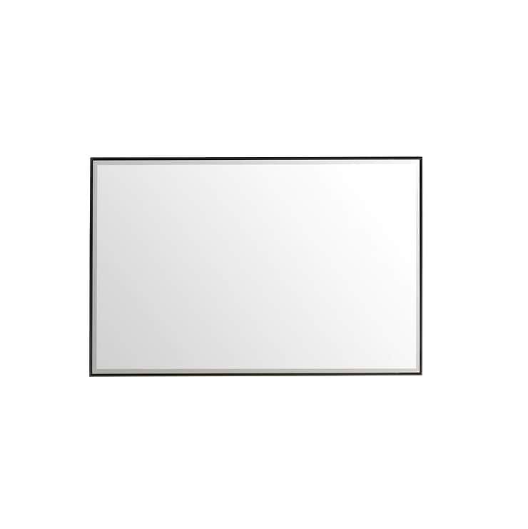 James Martin Vanities Rohe Matte Black 26x40" Rectangle Mirror