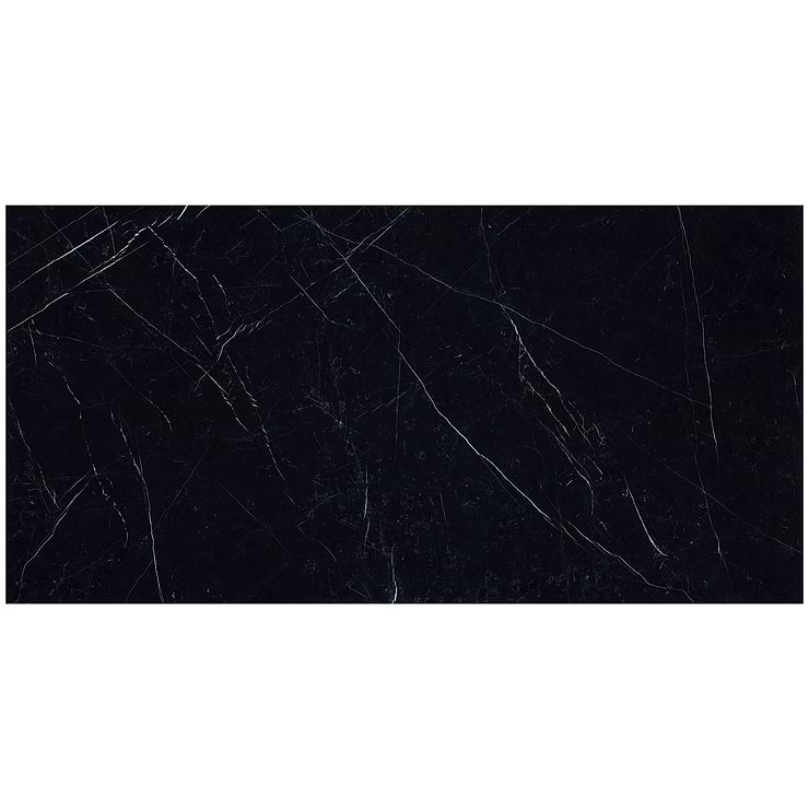 TileBarXL Marmi Slim Black Marquina 60"x120" Polished Porcelain Slab