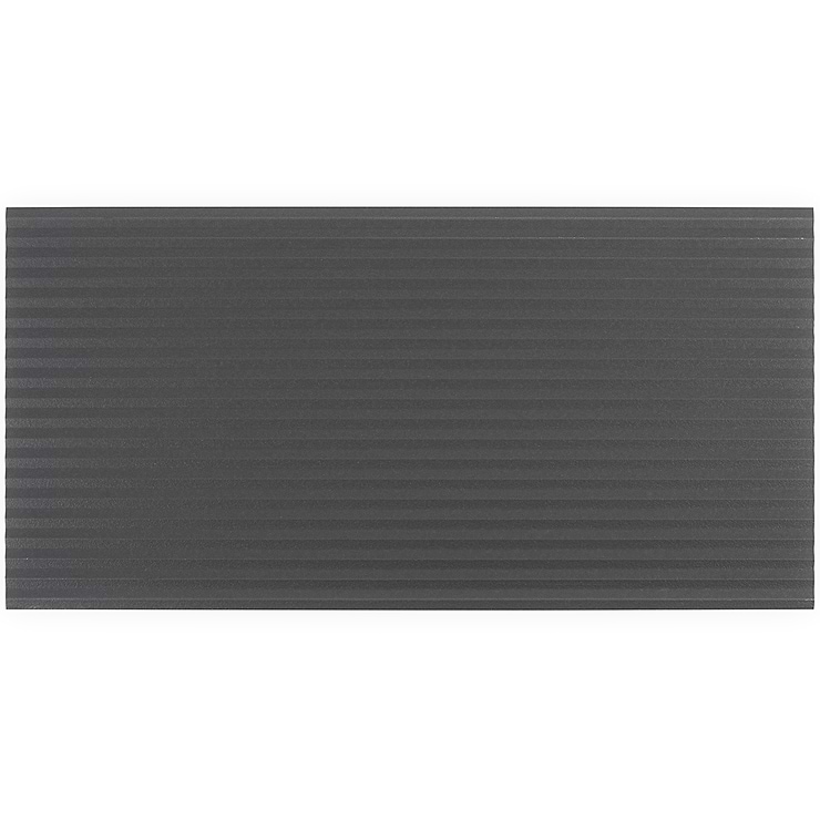 Renzo Grafite Black 3D Matte Porcelain 12x24 Tile