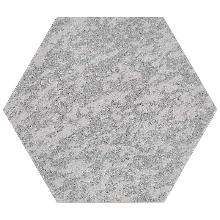 Texstone Deco Gris Gray 9" Matte Porcelain Hexagon Tile