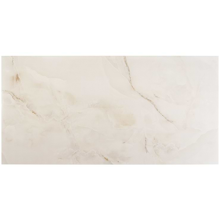 Lumina Onyx Pearl Beige 24x48 Polished Porcelain Tile