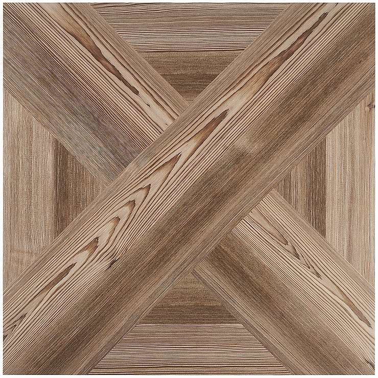 Barberry Decor Nocciola 24x24 Matte Wood Look Porcelain Floor and Wall Tile