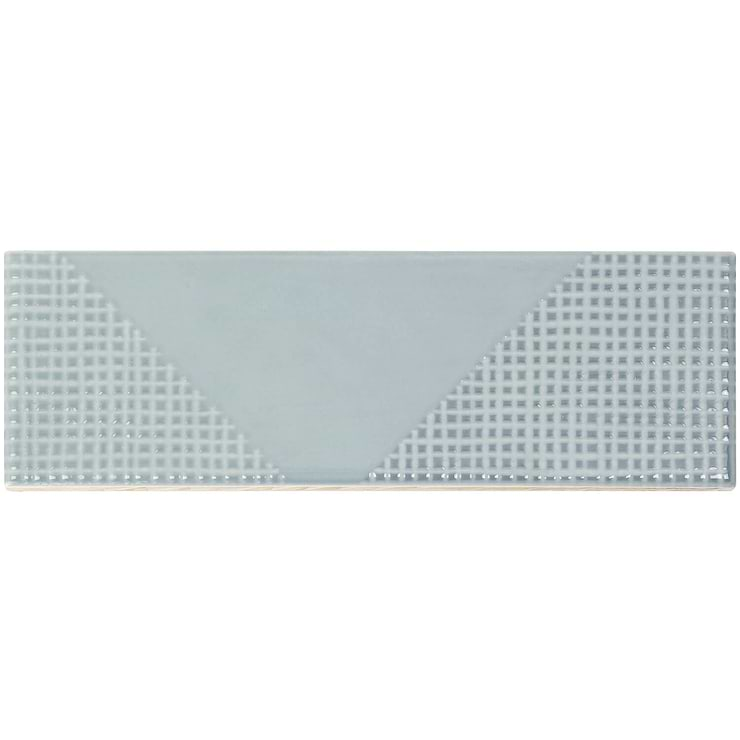 Enigma Ash Blue 2x8 Polished Ceramic Tile