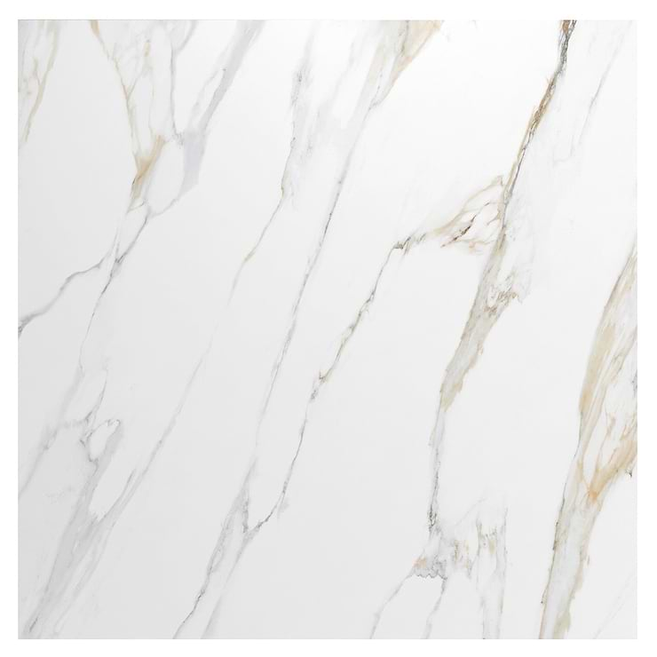 Minera Aurora Gold 48x48 Marble Look Polished Porcelain Tile