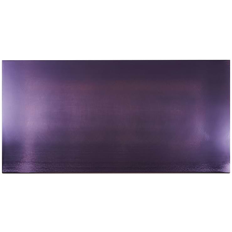 Amulet Mist Aubergine 18x36 Purple Metal Laminated Porcelain Tile