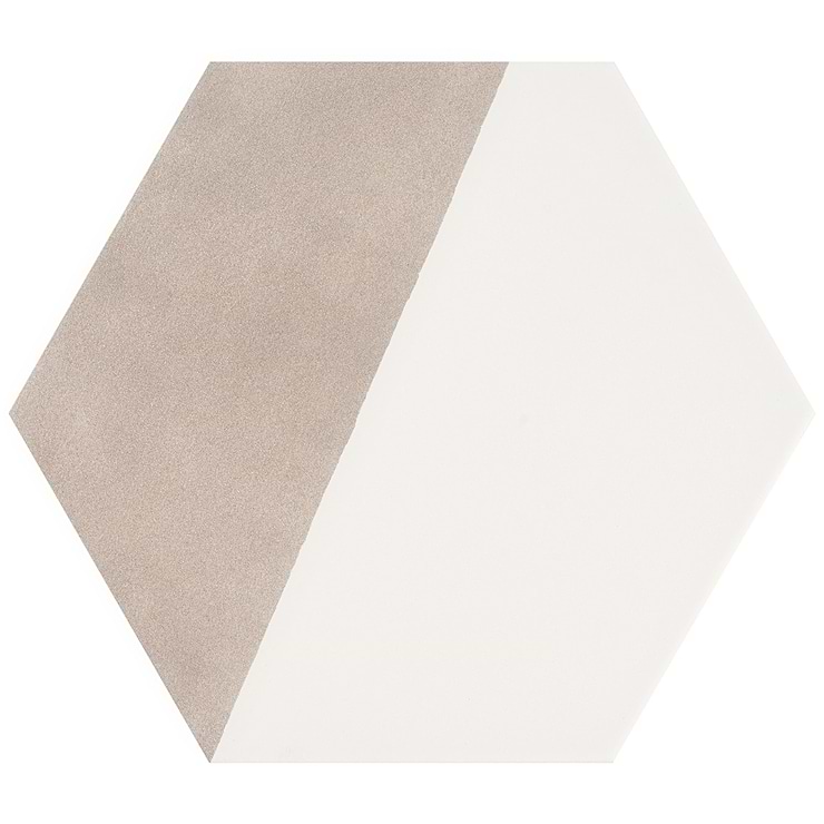 HexArt Pop Gris 8" Hexagon Matte Porcelain Tile