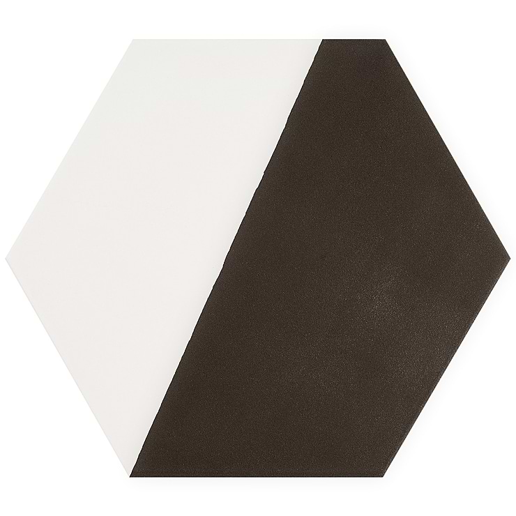 HexArt Pop Nero 8" Hexagon Matte Porcelain Tile