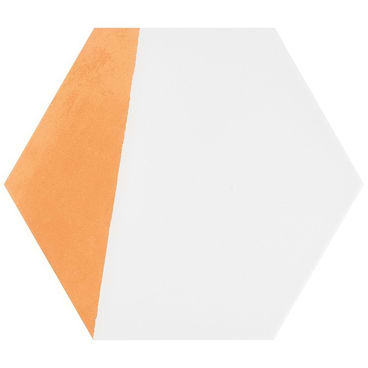 HexArt Pop Orange 8" Hexagon Matte Porcelain Tile