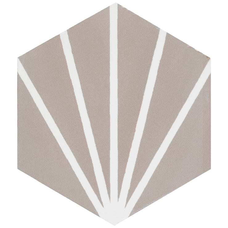 HexArt Deco Gris 8" Hexagon Porcelain Matte Tile