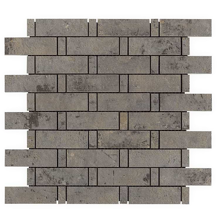 Portrait Sage Gray 1x3 Weave Matte Porcelain Mosaic Tile