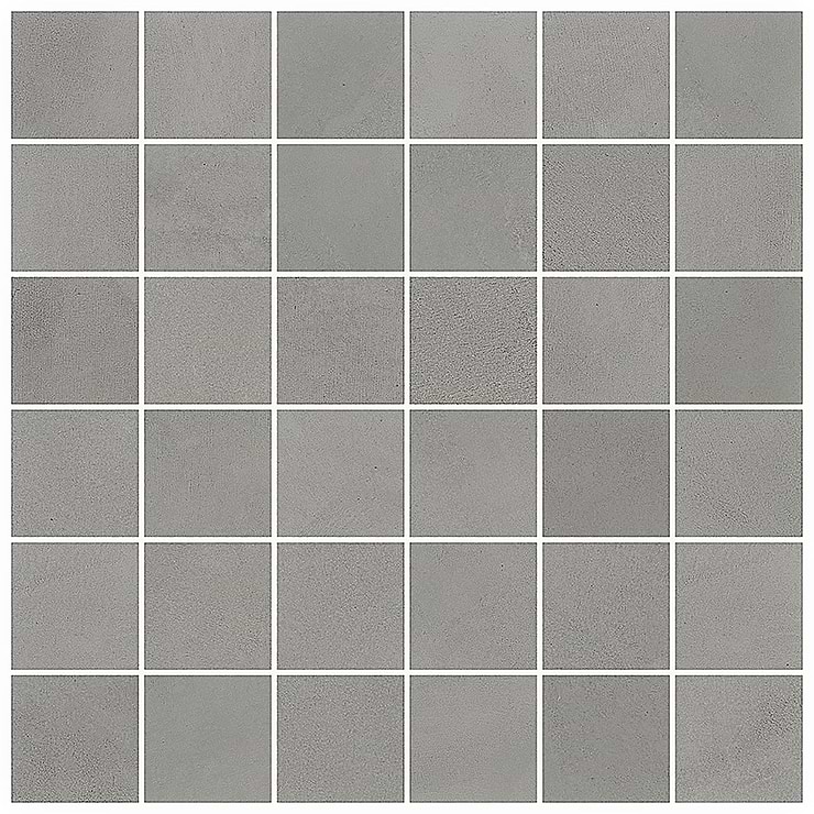 Clay Awake Gray 2x2 Matte Porcelain Mosaic Tile