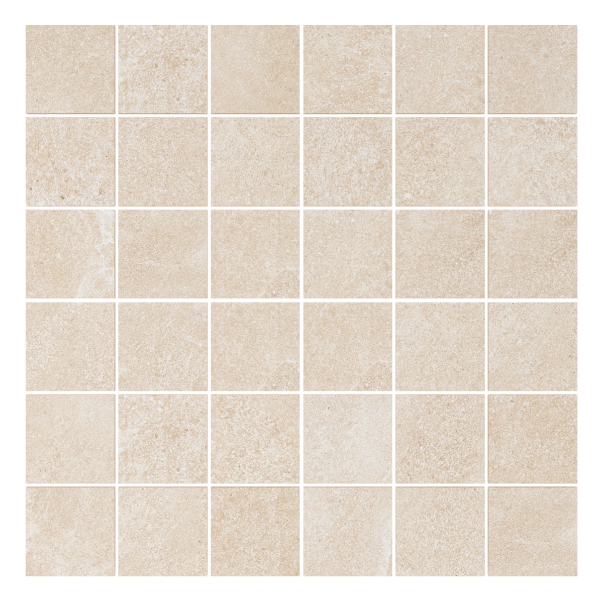 Era Crema Beige 2x2 Limestone Look Matte Porcelain Mosaic Tile