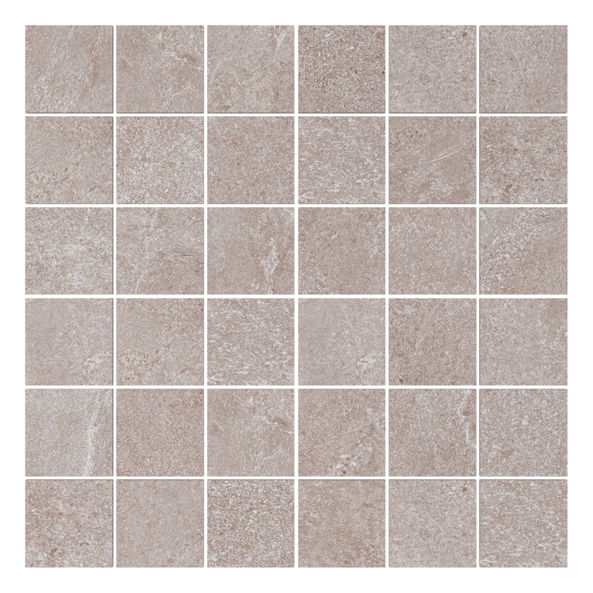 Era Caramel Brown 2x2 Limestone Look Matte Porcelain Mosaic Tile