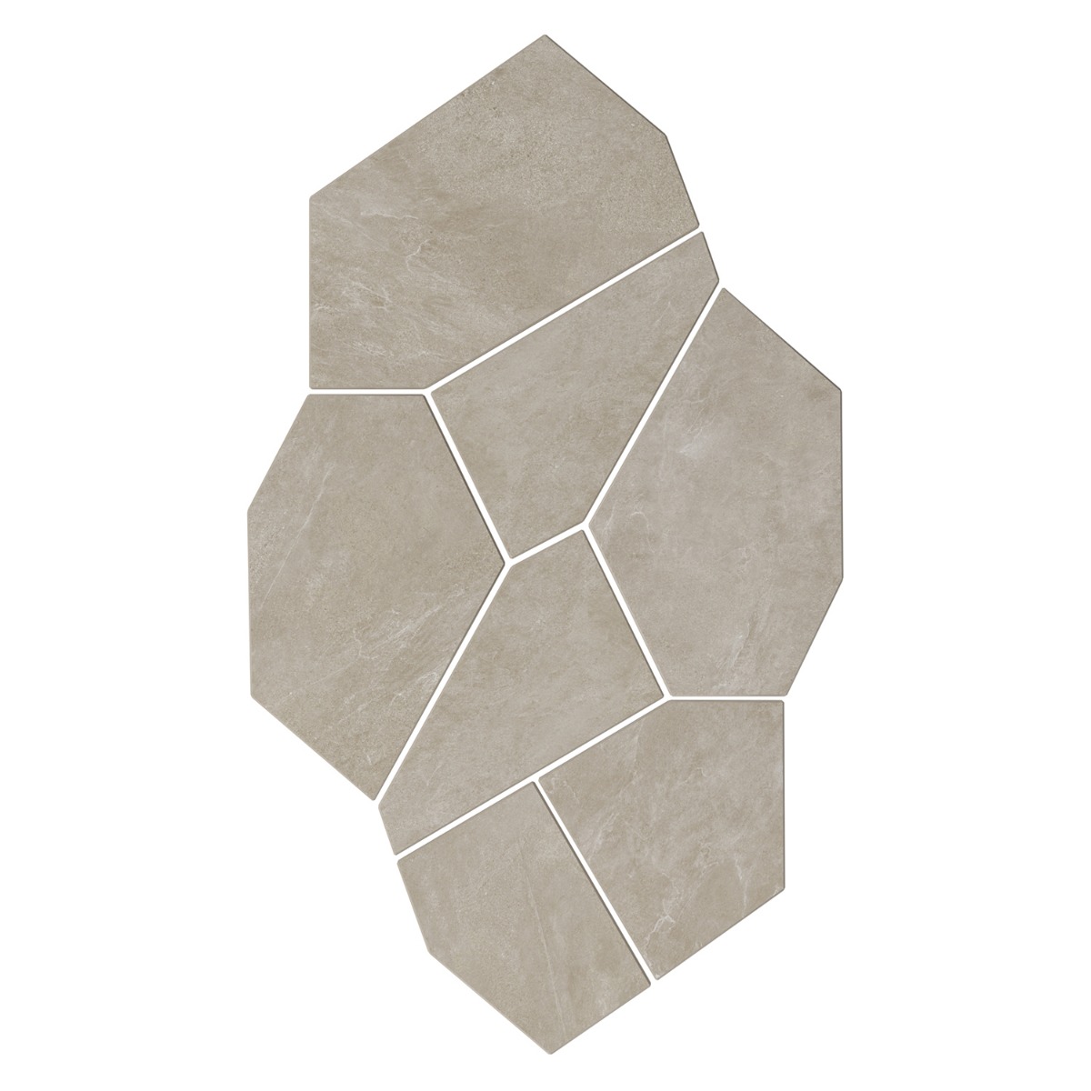 Era Caramel Brown Organic Pattern Limestone Look Matte Porcelain Mosaic Tile