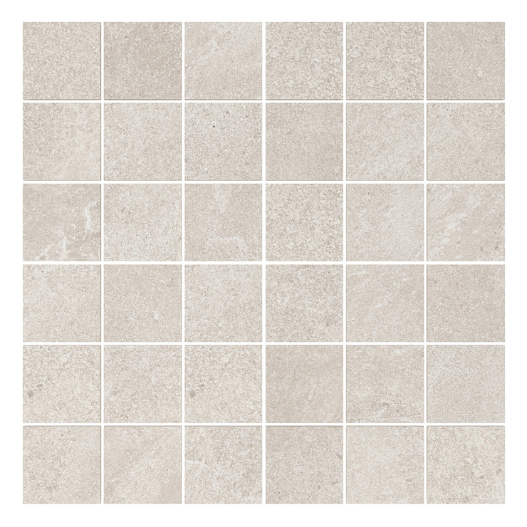 Era Linen White 2x2 Limestone Look Matte Porcelain Mosaic Tile