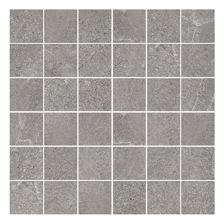 Era Slate Gray 2x2 Limestone Look Matte Porcelain Mosaic Tile