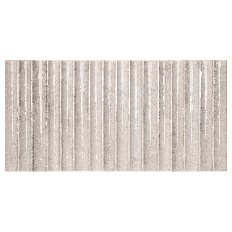 Curve Fluted Gray 6x12 3D Glossy Ceramic Tile