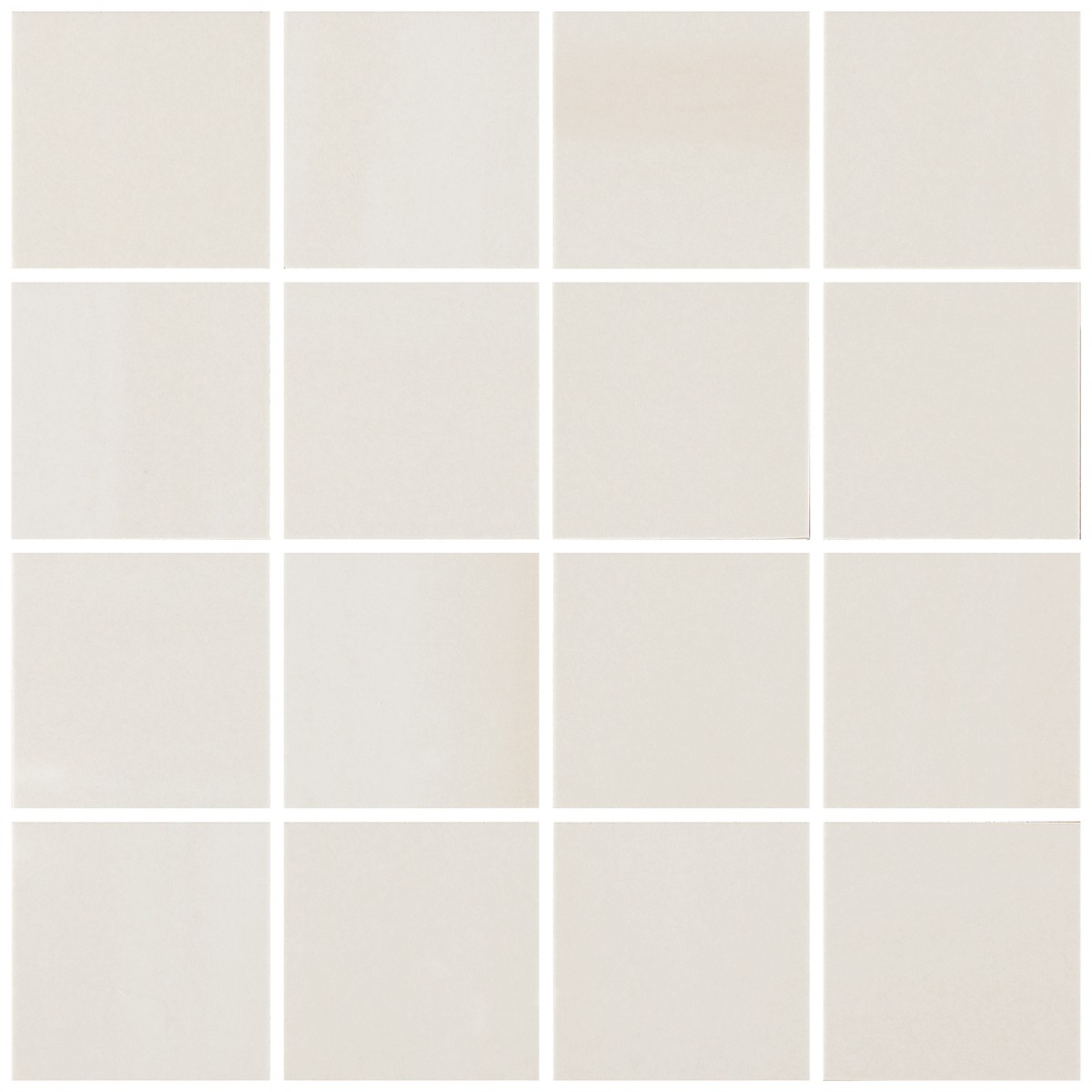 Minera Dolomite Warm White 3" Square Marble Look Polished Porcelain Mosaic Tile