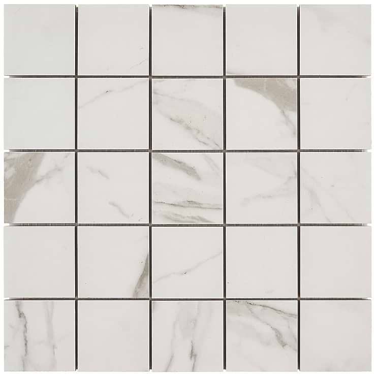 Versilia Statuario Mosaic Matte 2x2 Porcelain Tile