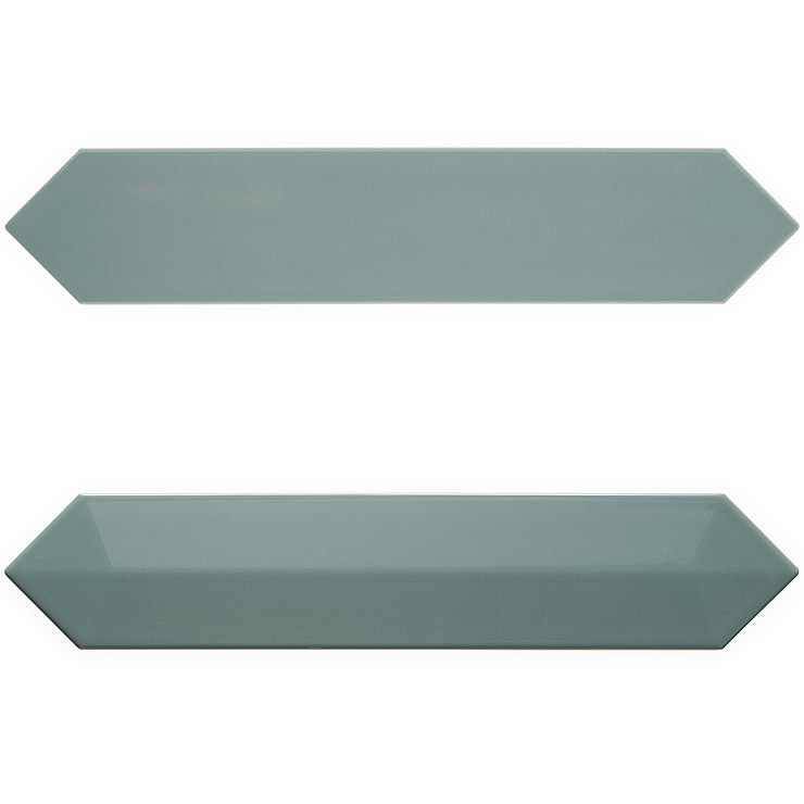 Kent Jade Green 3D 3x12 Contour Picket Polished Ceramic Wall Tile