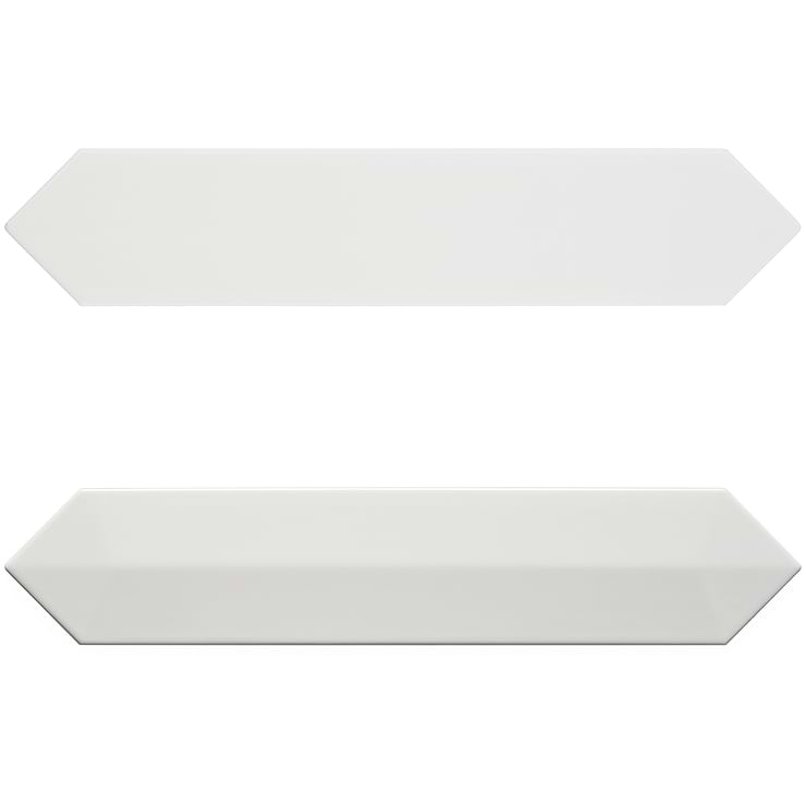 Kent White 3x12 Contour 3D Picket Polished Ceramic Wall Tile