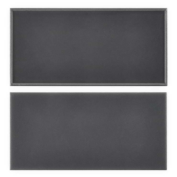 Stacy Garcia Maddox Frame Charcoal Black 4x8 Matte Ceramic Subway Tile