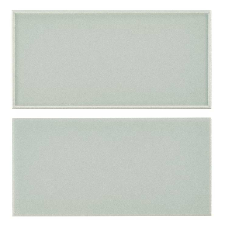 Stacy Garcia Maddox Frame Mineral Green 4x8 Matte Ceramic Subway Tile