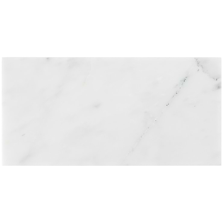 Asian Statuary White 6x12 Polished Marble Subway Tile