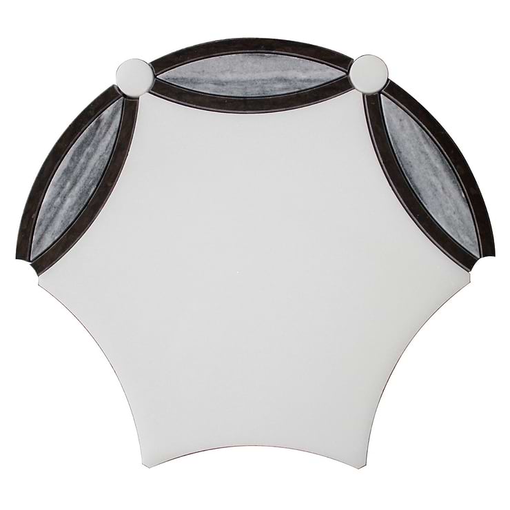 Celine Bianco White Polished Marble Mosaic Tile
