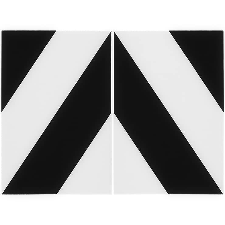 Timeless Nero Blanco 12x18 Polished Tile By Elizabeth Sutton