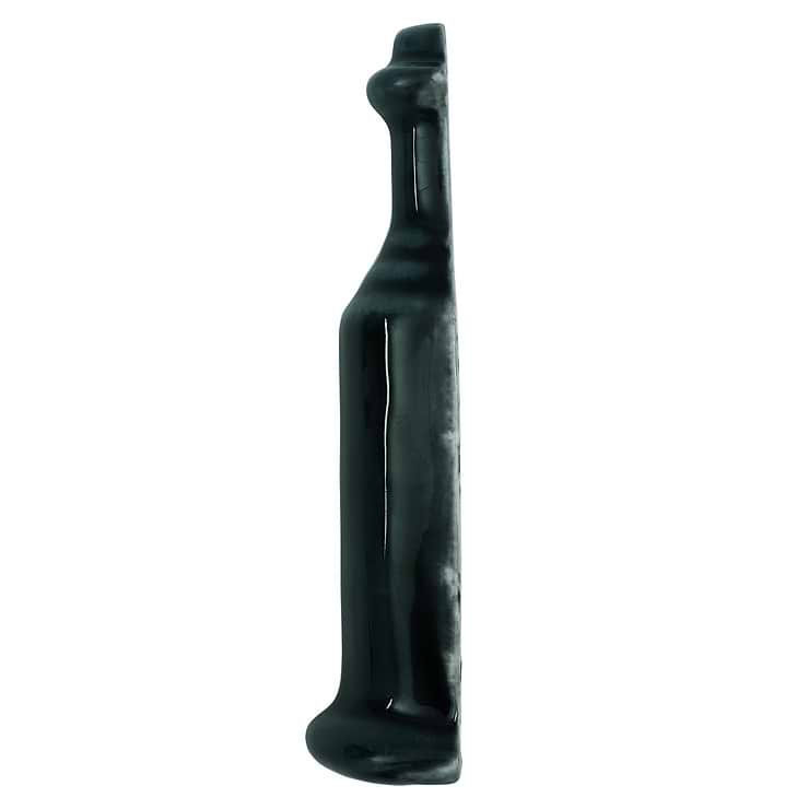 Nabi Midnight Blue Green 1x6 Crackled Glossy Glass Corner Base Molding