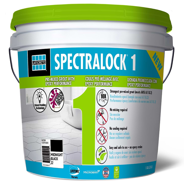 Laticrete SpectraLock 1 Midnight Black Grout- Gallon