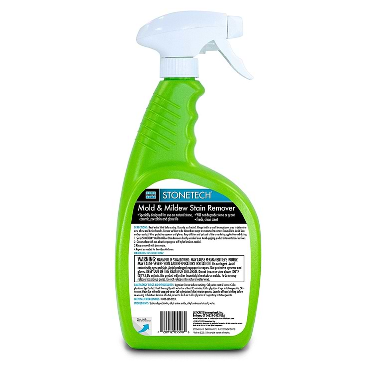 Laticrete Fresh Scent Mold & Mildew Stain Remover Spray for Natural Stone- Tile- & Grout - 24 oz