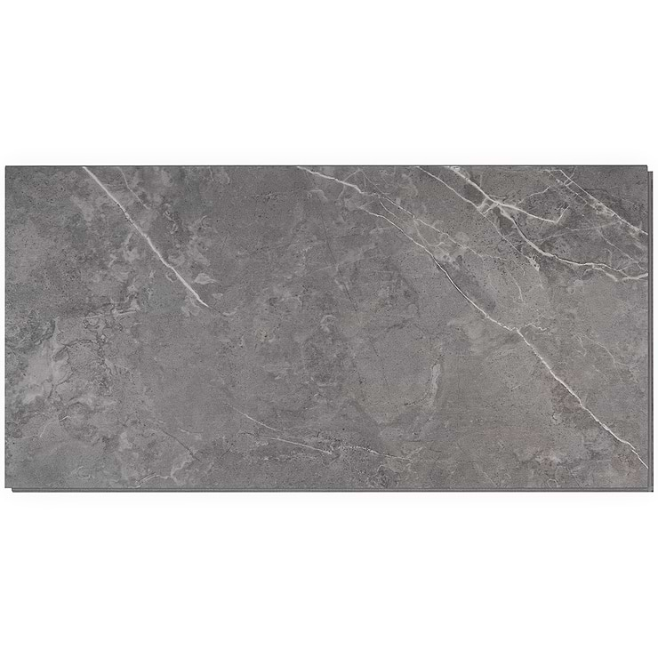 Optoro Chauny Marble Dark Gray 28mil Wear Layer Rigid Core Click 12x24 Luxury Vinyl Tile