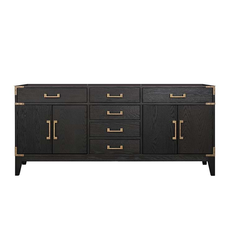 Aiden Black Oak 72" Single Vanity without Top