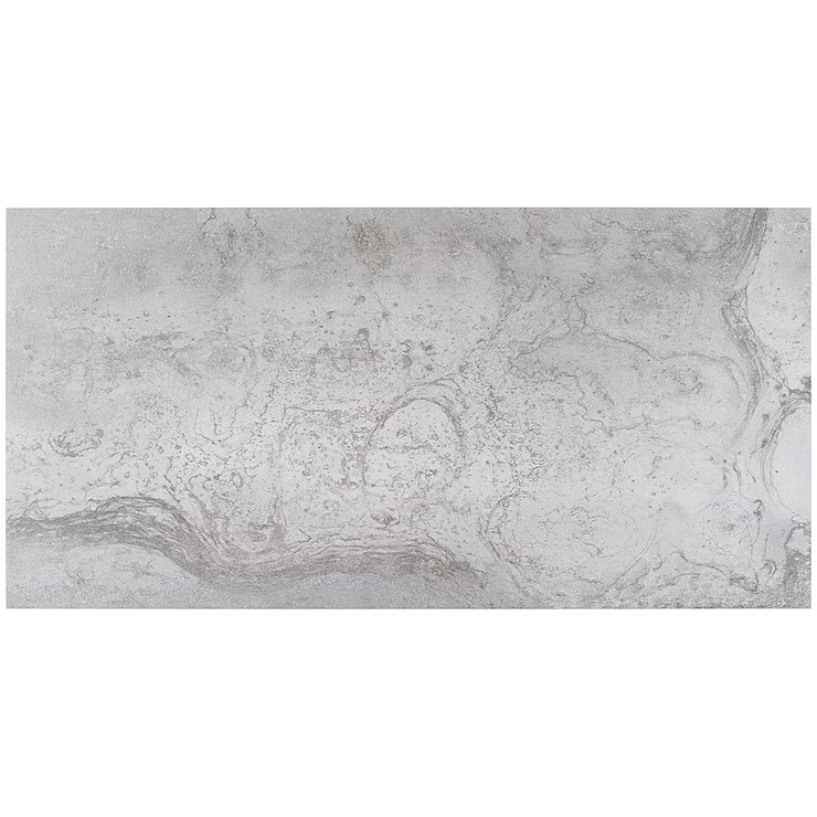 Hewlett Metal Silver 12x24 Matte Porcelain Tile