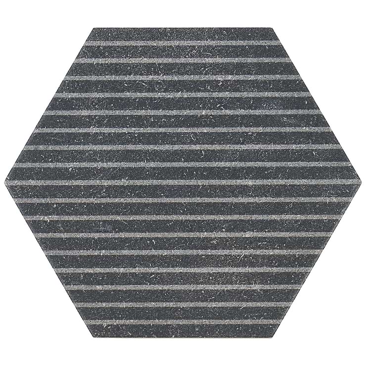 Texstone Deco Antracita Dark Gray 9" Porcelain Matte Hexagon Tile