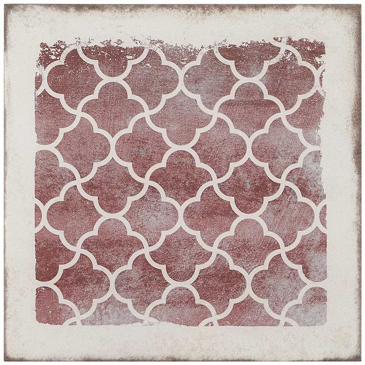 Los Lunas Deco Pink Rose 8x8 Matte Porcelain Tile