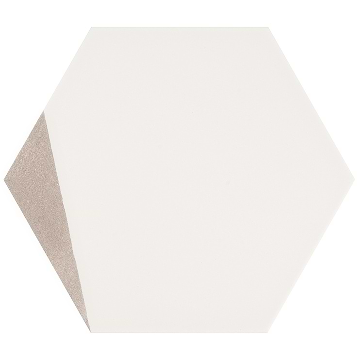 HexArt Pop Gris 8" Hexagon Matte Porcelain Tile