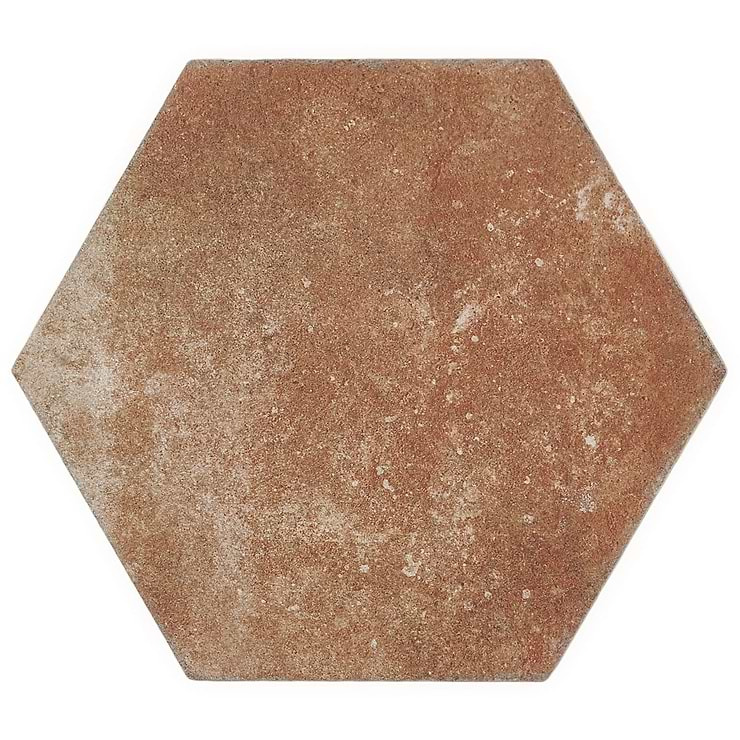 Terra Pompeii Marron Brown 8" Hexagon Matte Porcelain Tile