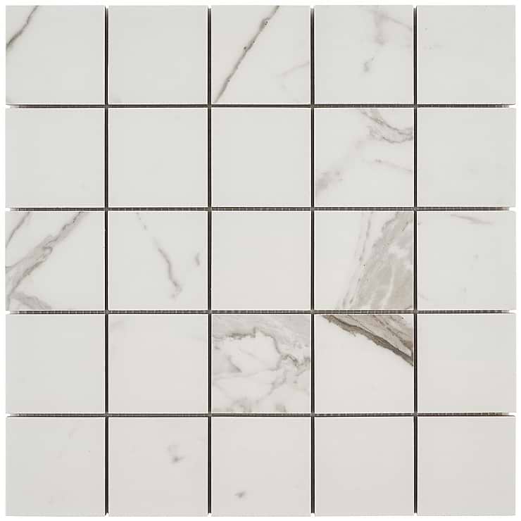 Versilia Statuario Mosaic Matte 2x2 Porcelain Tile