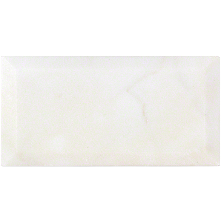 Calacatta 3x6 Beveled Polished Marble Tile