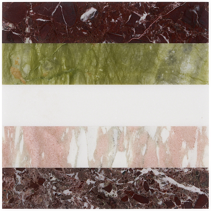 Arc Linear Rainbow 12x12 Polished Marble by Elizabeth Sutton