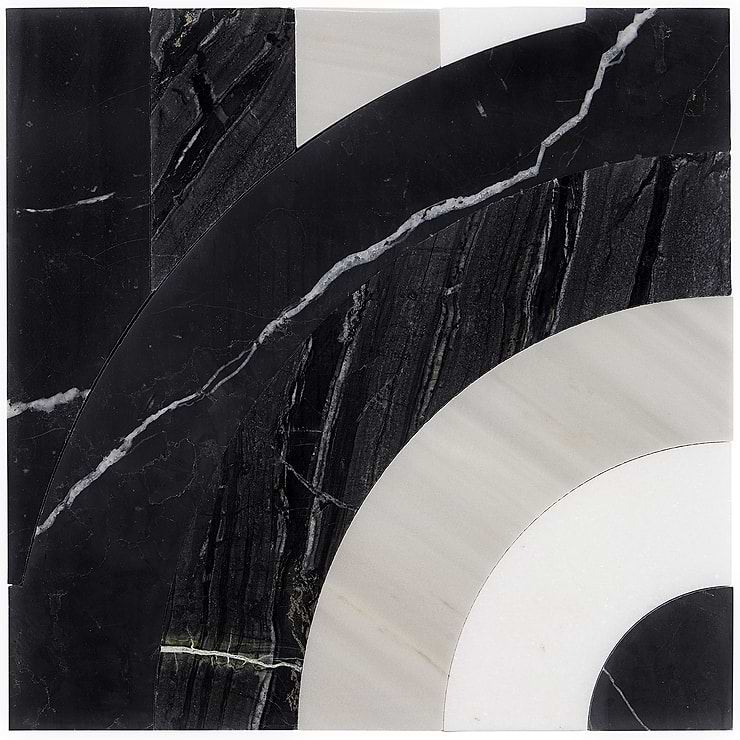 Arc Vertical Night 12x12 Polished Marble by Elizabeth Sutton