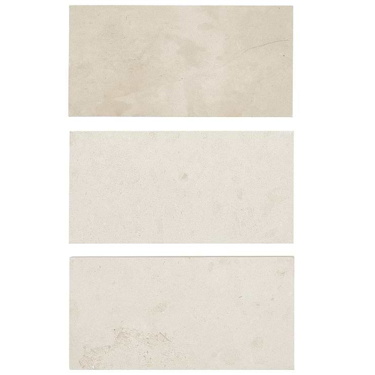 Aero Cream Light Beige 3x6 Honed Limestone Tile