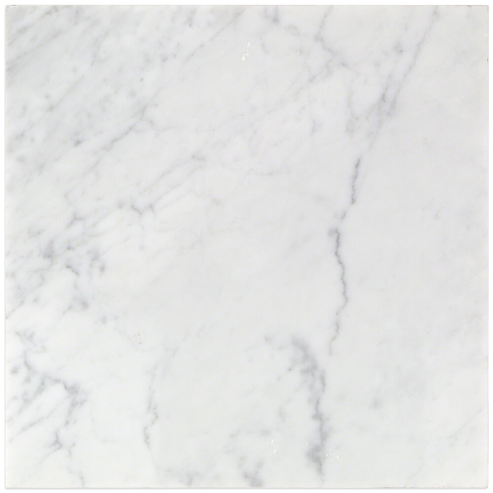 Statuario 12x12 Polished Marble Tile 