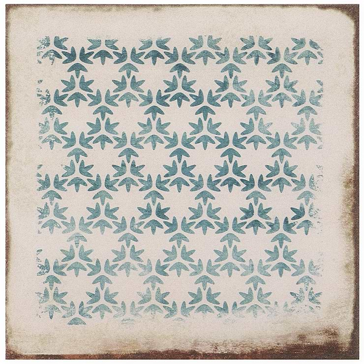 Los Lunas Deco Blue 8x8 Matte Porcelain Tile