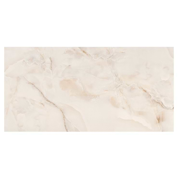 Lumina Onyx Pearl Beige 24x48 Polished Porcelain Tile