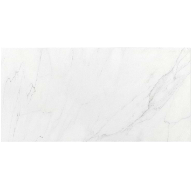 Belvedere Bianco 15x30 Marble Look Porcelain Tile