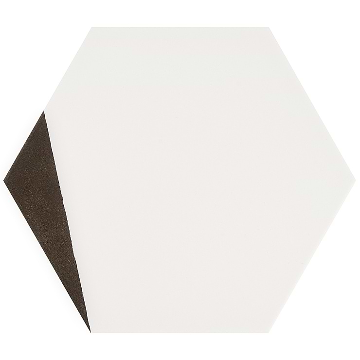 HexArt Pop Nero 8" Hexagon Matte Porcelain Tile